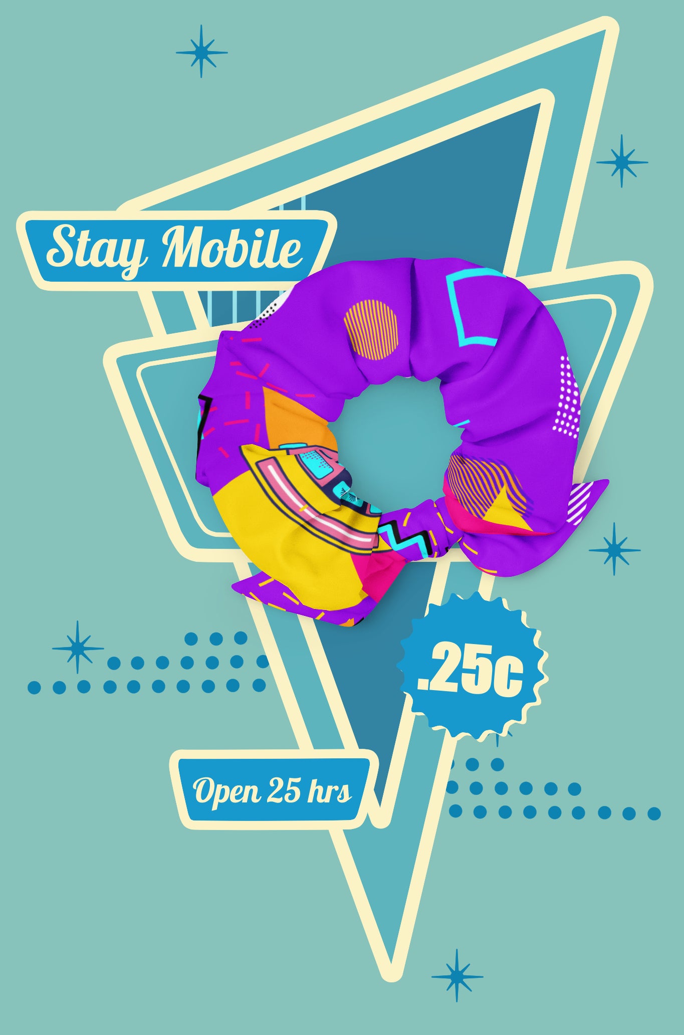 80s Radio Scrunchie