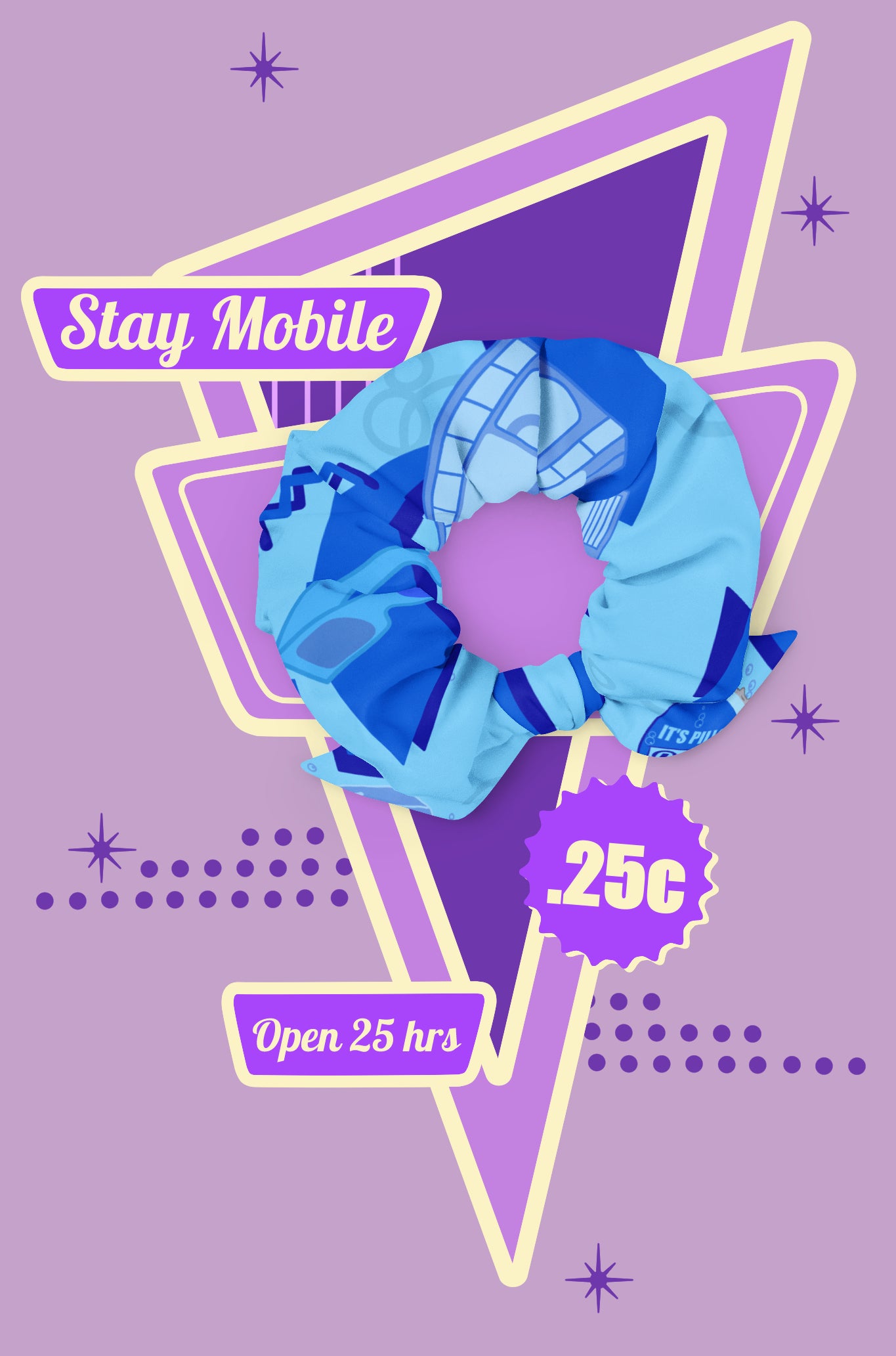 Cool Blue Scrunchie