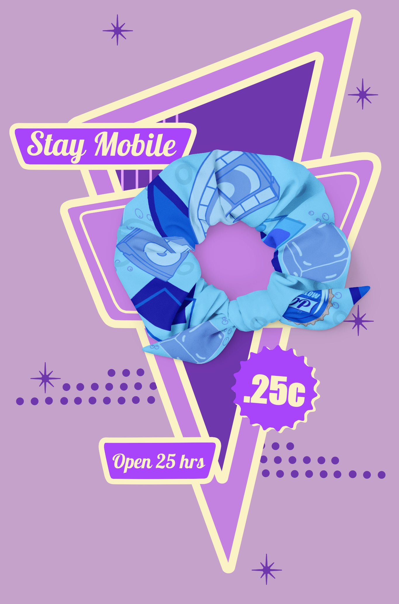 Cool Blue Scrunchie