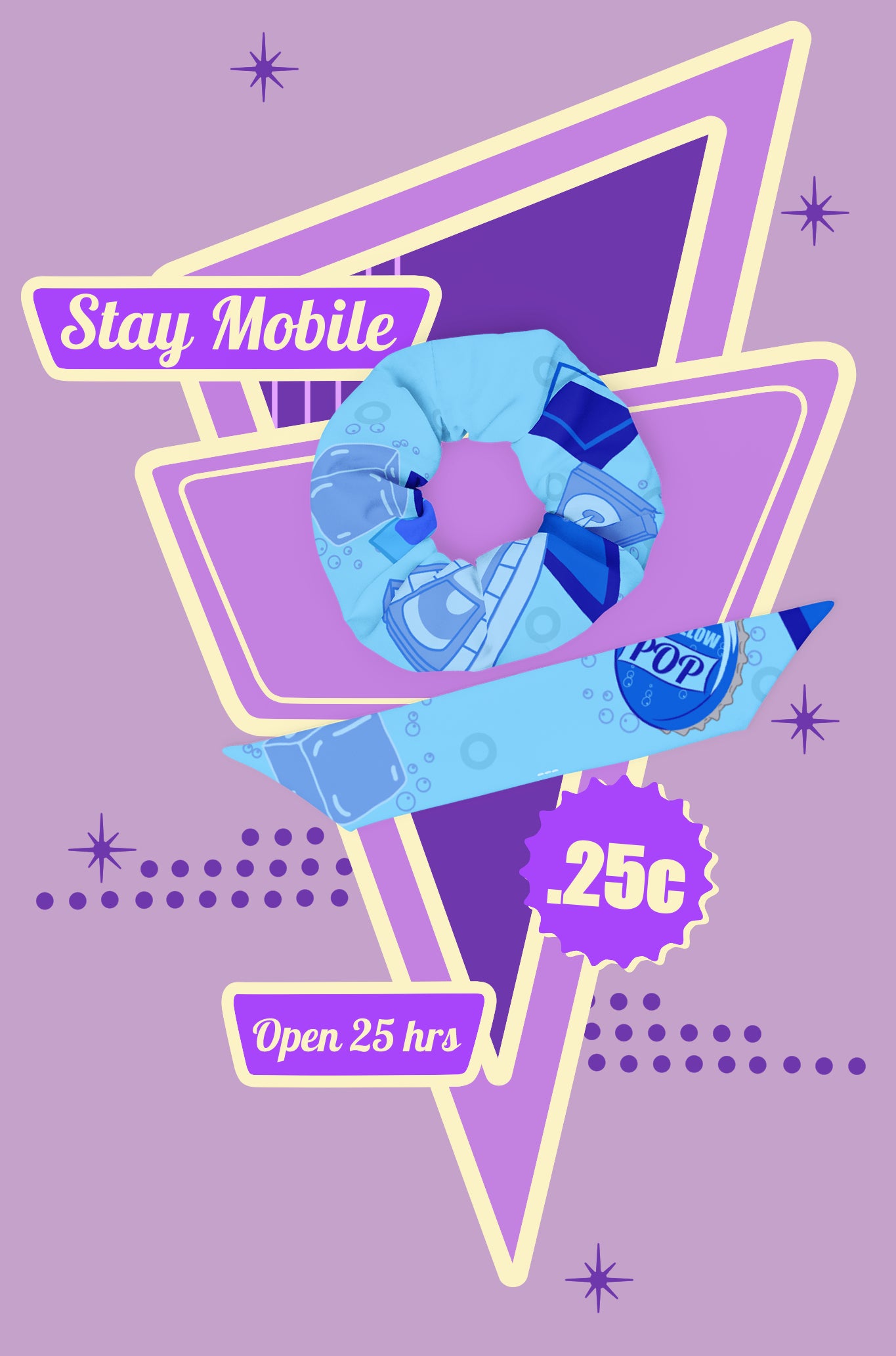 Cool Blue Scrunchie